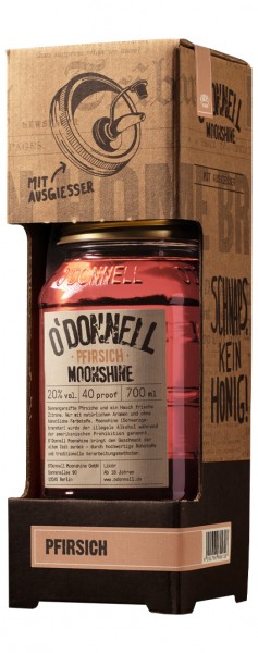 O&#039;Donnell Moonshine Kombiset Pfirsich Alk.20vol% 0,7l inkl. Ausgießer, Sommeredition