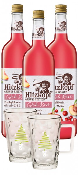 Hitzkopf Rosé 3er Paket mit 2 DubbeTässel  Wasgau Weinshop DE