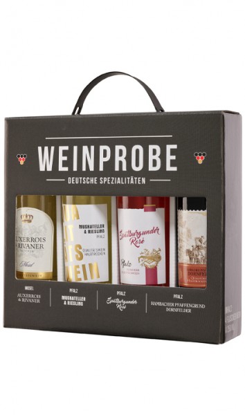 Winzergenossenschaft Moselland Geschenkpackung 4er Weinprobe 2023 Moselland Winzergenossenschaft Wasgau Weinshop DE