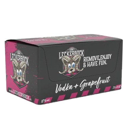 Leckerbock - Vodka + Grapefruit Alk.18vol.% 20x0,02l