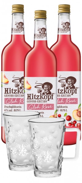 Hitzkopf Rosé 3er Paket mit 2 DubbeTässel  Wasgau Weinshop DE