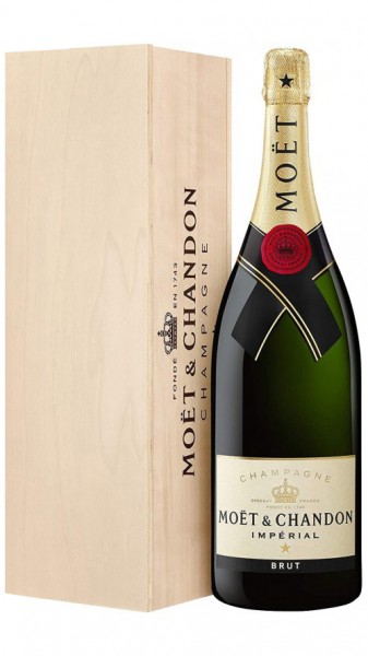 Moët &amp; Chandon Impérial Jeroboam 3l in Holzkiste