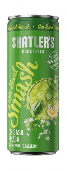 Shatler's Gin Basil Smash Alk.10,1vol.% 0,25l Dose