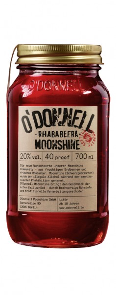 O&#039;Donnell Moonshine - Rhababeera - Sommeredition Alk.20vol.% 0,7l