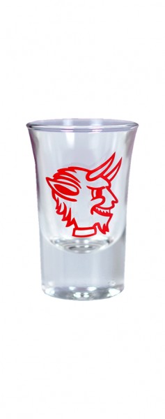 FCK Schnapsglas Logo rot 4cl