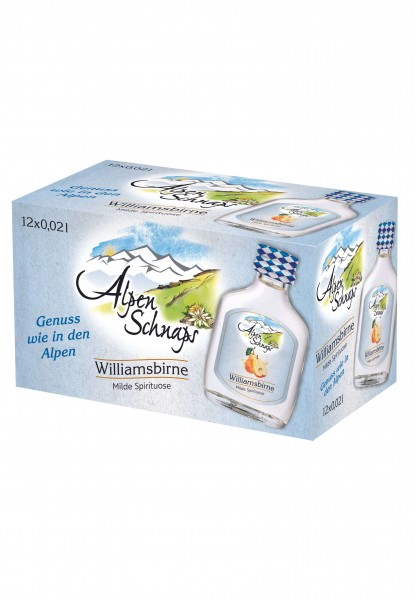 Alpenschnaps Williamsbirne Alk.35vol.% 12x0,02l