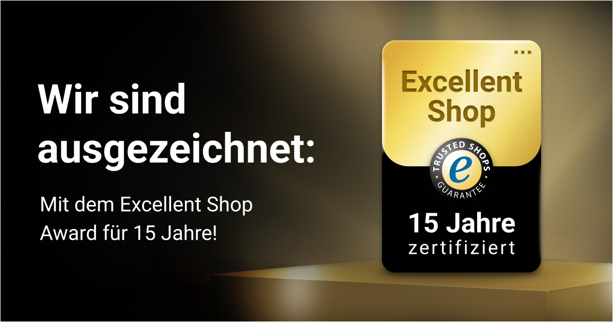 Excellent Shop Award 15 Jahre