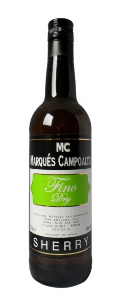 Marqués Campoalto Sherry Fino Dry Alk.15vol.% 075l Wilhelm Braun Erben GmbH & Co. KG Wasgau Weinshop DE