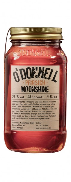 O&#039;Donnell Moonshine - Pfirsich - Sommeredition Alk.20vol.% 0,7l