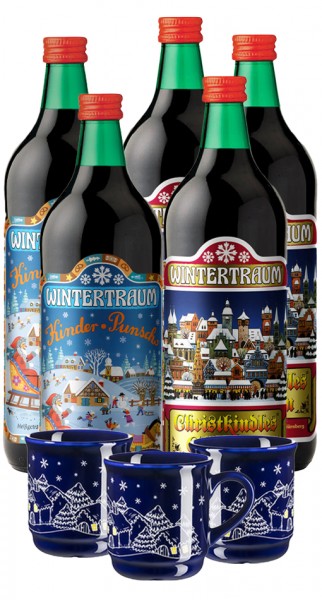 St. Lorenz Glühwein 5er Paket mit 3 GlühweinTassen  Wasgau Weinshop DE