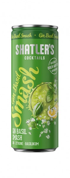 Shatler&#039;s Gin Basil Smash Alk.10,1vol.% 0,25l Dose